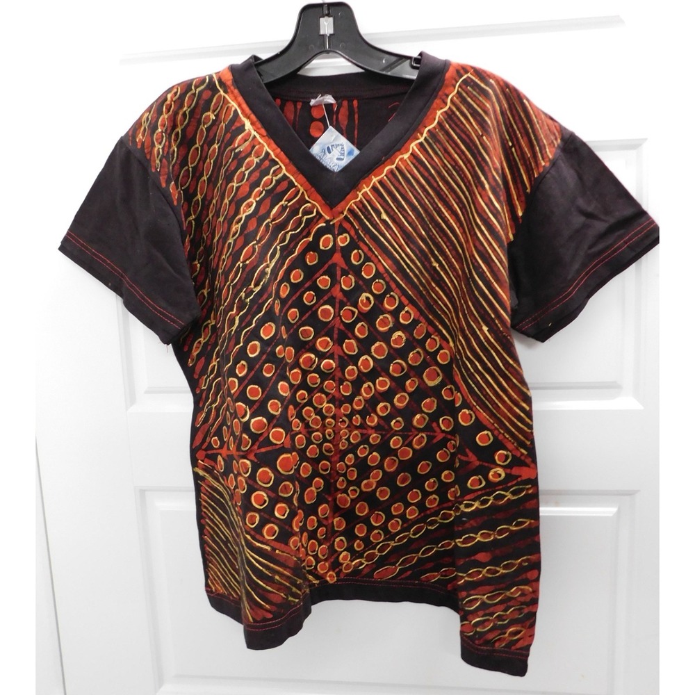 New‎ Alara Collections Batik Artsy V-neck sz S